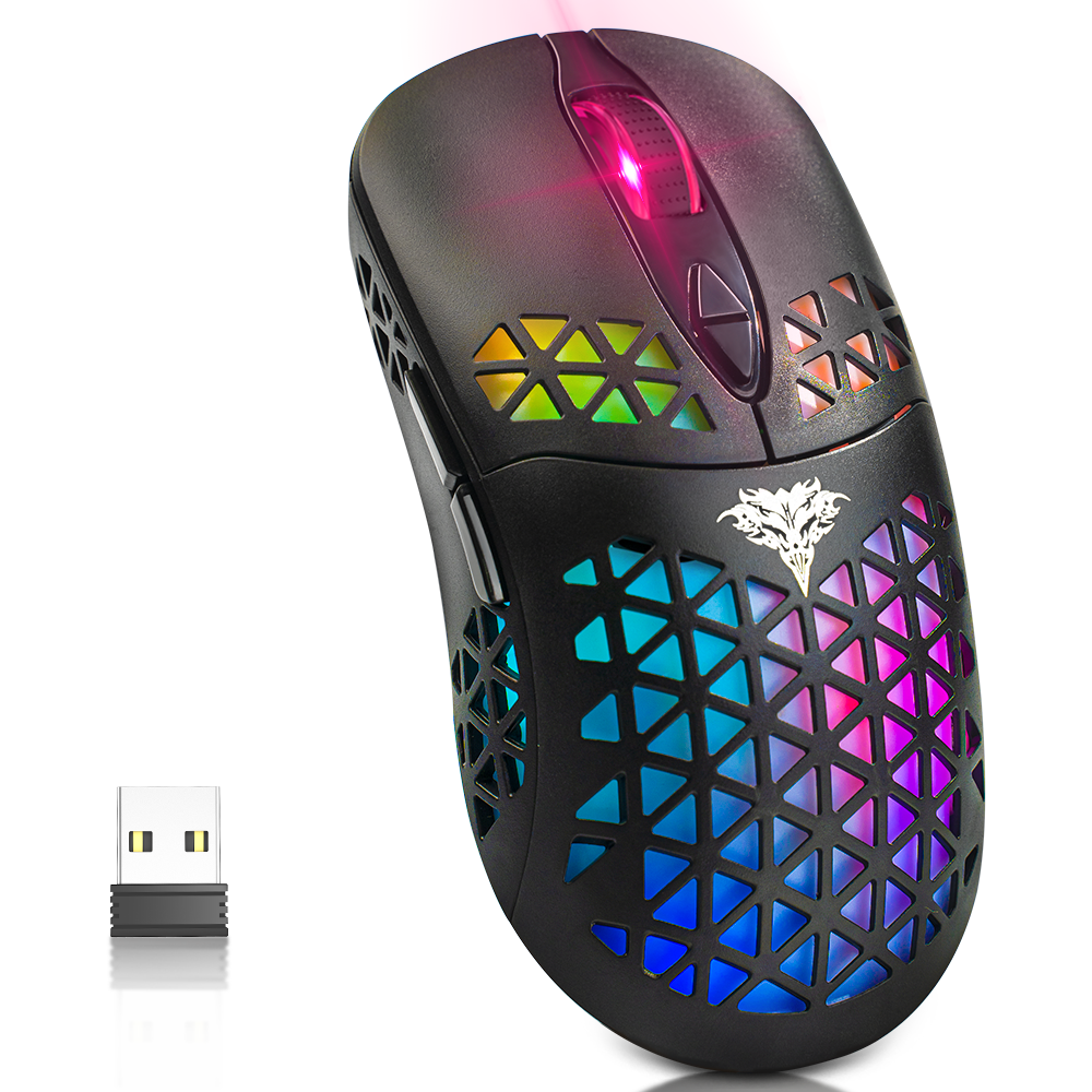 BENGOO KM-1 Wireless Gaming Mouse, Computer Mouse With Honeycomb Shell ...